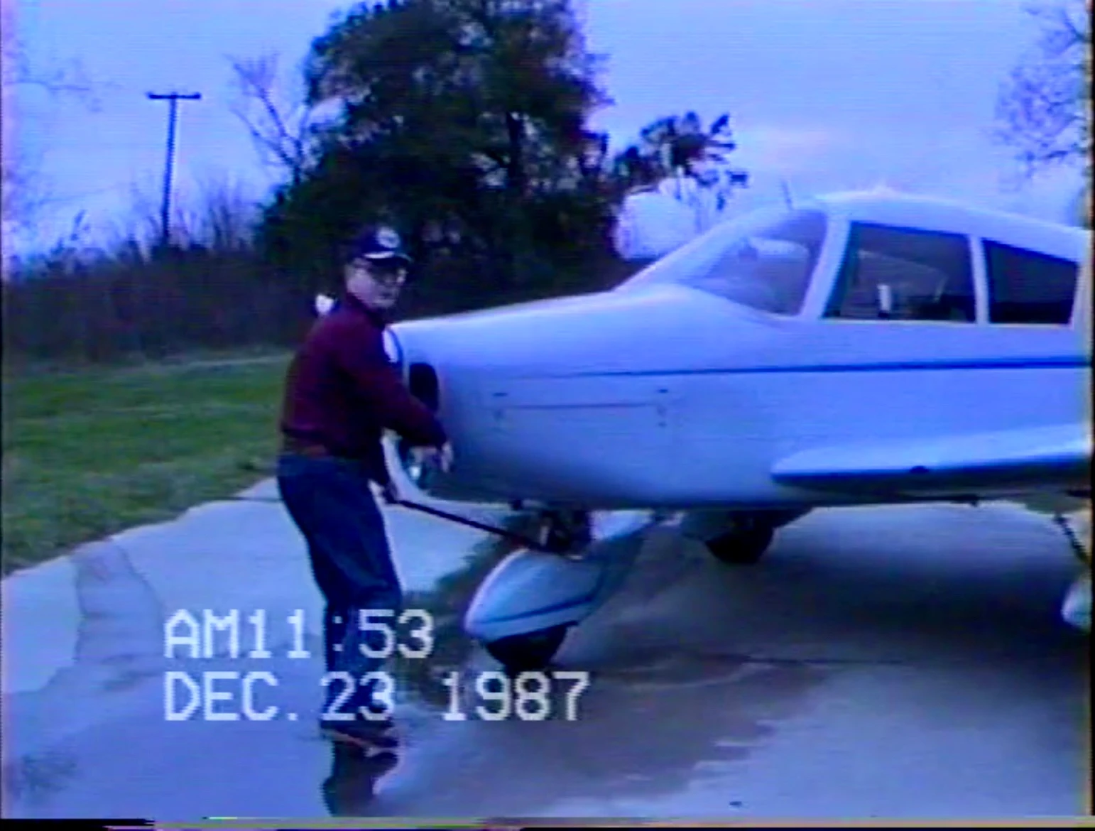 Grandfather Ralph with his aircraft